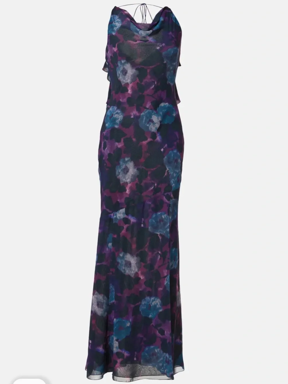 ROTATE Chiffon Maxi Ruffle Dress Sz: 4 - Picture 4 of 15